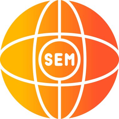 Sem dünya simgesinin vektör illüstrasyonu