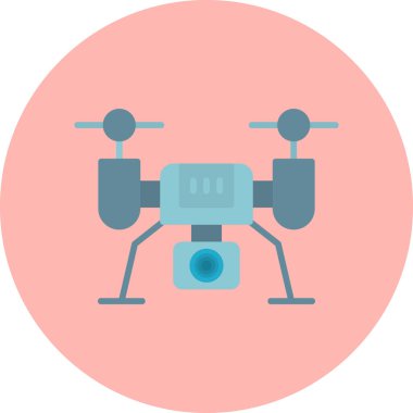 Drone simgesi, vektör illüstrasyonu basit tasarım