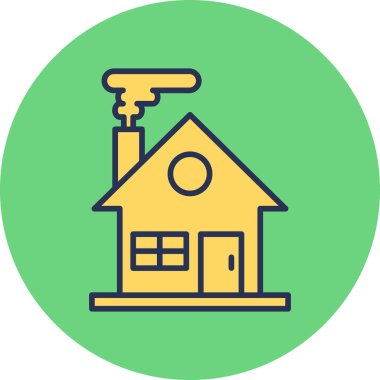 Ev. Web simgesi basit illüstrasyon