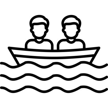 Tekne simgesi, modern tasarım illüstrasyonu