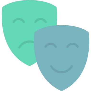 Tiyatro. Web simgesi basit illüstrasyon