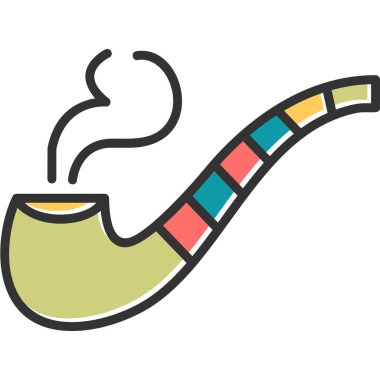 Sigara içiyor. Web simgesi basit tasarım