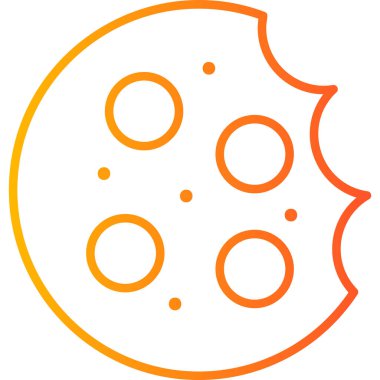 Kurabiye. Web simgesi basit illüstrasyon