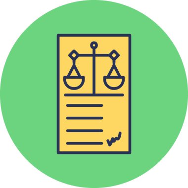 Adalet. Web simgesi basit bir illüstrasyon. İfade