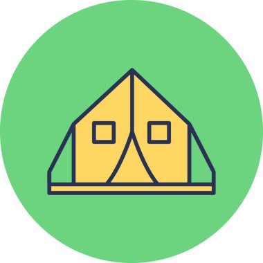 Çadır modern simge, vektör çizimi