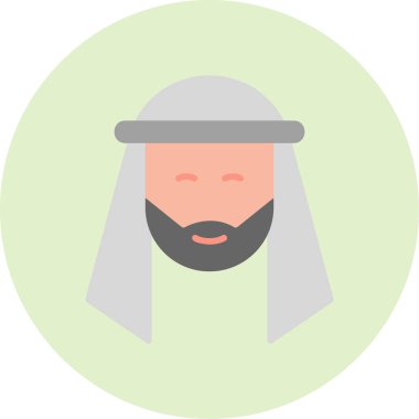 Arabian Man User logo, simple icon for web page 