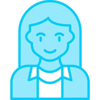 kadın web simgesi vektör illüstrasyonu