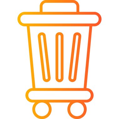 Trash bin icon, vector illustration simple design