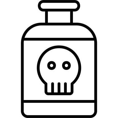 Toksin basit simgesi, vektör illüstrasyonu