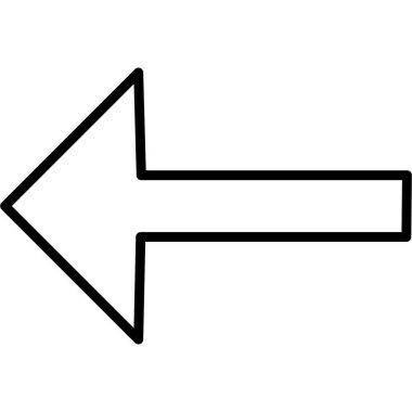 Sol ok. Vektör illüstrasyonu