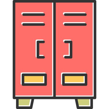 Dolaplar modern simge, vektör illüstrasyonu