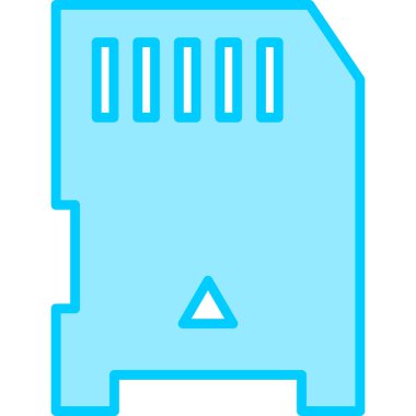 Bellek Kartı simgesinin basit illüstrasyonu