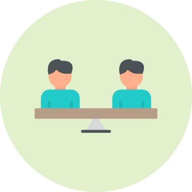 Eşitlik web simgesi basit illüstrasyon