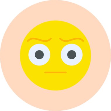 Şaşkın yüz ifadesi, basit web illüstrasyonu