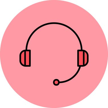 Kulaklık. Web simgesi basit tasarım 