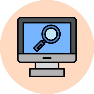 Büyüteç simgesi. vektör illüstrasyonu