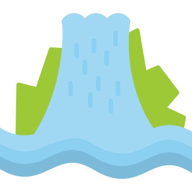 Su. Web simgesi basit illüstrasyon