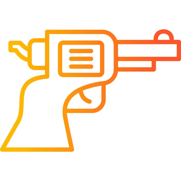 Pistola Icono Web Diseño Simple — Vector de stock