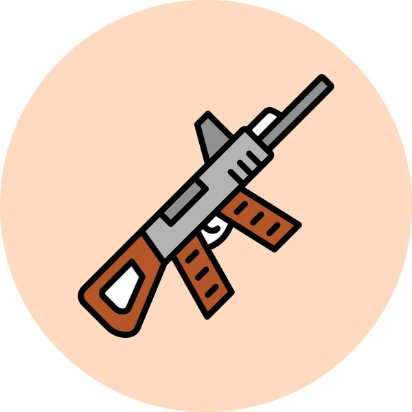 Machine Gun Icoon Web Eenvoudige Pictogram Illustratie — Stockvector