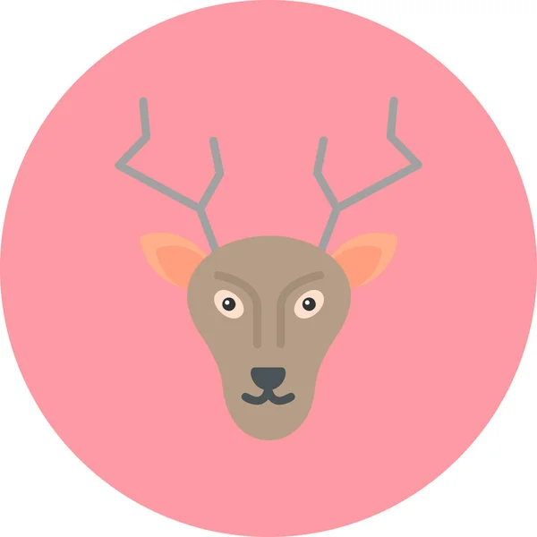 Deer Web Icon Simple Illustration — Stock Vector