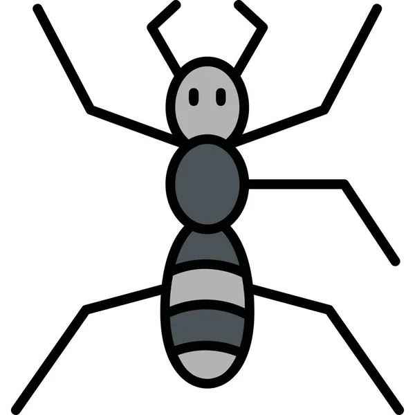 Ant Icono Web Ilustración Simple — Archivo Imágenes Vectoriales