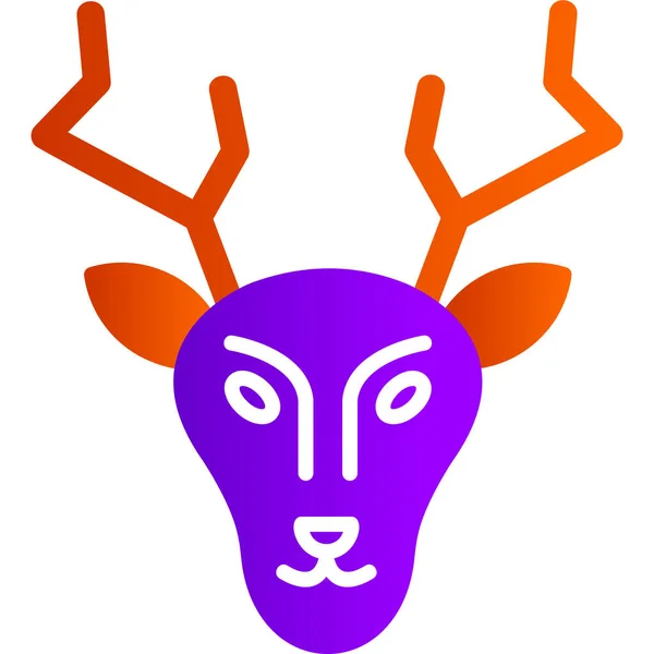 Deer Web Icon Simple Illustration — Stock Vector