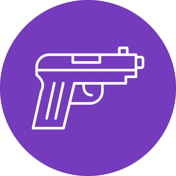 Pistola Ícone Arma Web Ícone Simples Ilustração — Vetor de Stock