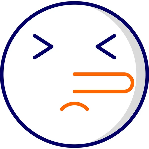 Lögnare Emoji Ikonen Platt Enkel Illustration — Stock vektor