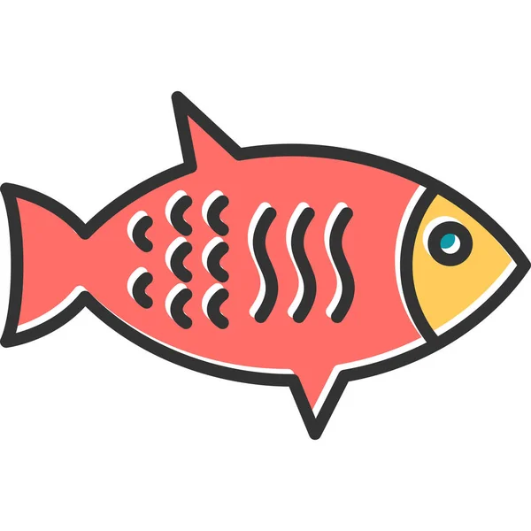 Pescado Icono Web Ilustración Simple — Archivo Imágenes Vectoriales