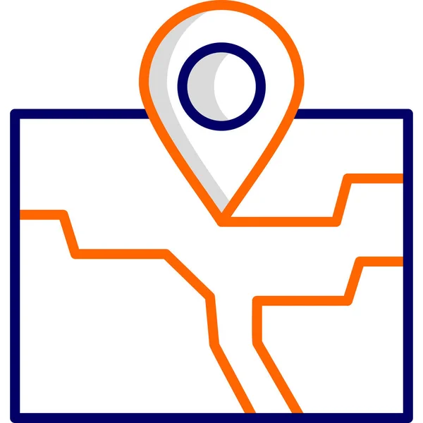 Navigation Location Pin Web Icon Simple Illustration — Vector de stock