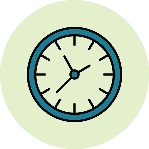 Icône Horloge Dans Style Branché — Image vectorielle