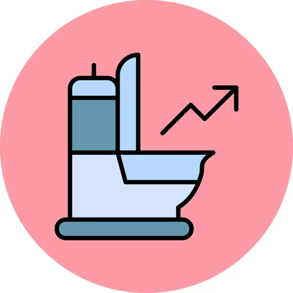 Urination Graph Simple Icon Vector Illustration — Stock Vector