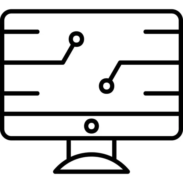 Computerbeeldscherm Vectorillustratie — Stockvector