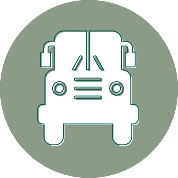 School Bus Modern Icoon Vector Illustratie — Stockvector