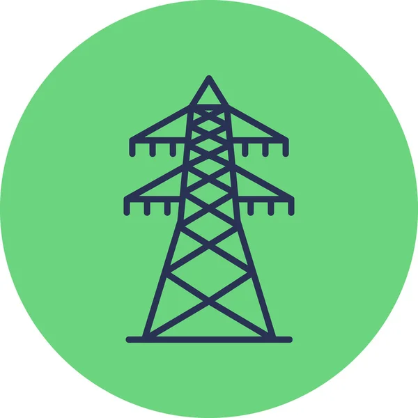 Elektrische Power Tower Icoon Vector Illustratie Ontwerp — Stockvector