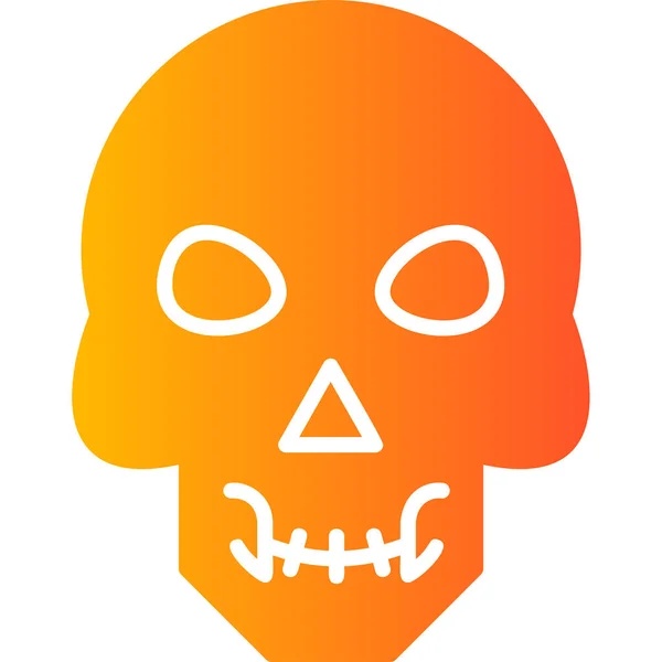 Totenkopf Web Einfache Ikone Illustration — Stockvektor