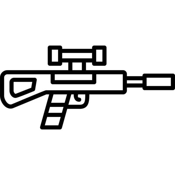 Sniper Gun Icon Web Simple Icon Illustration — Stockvektor