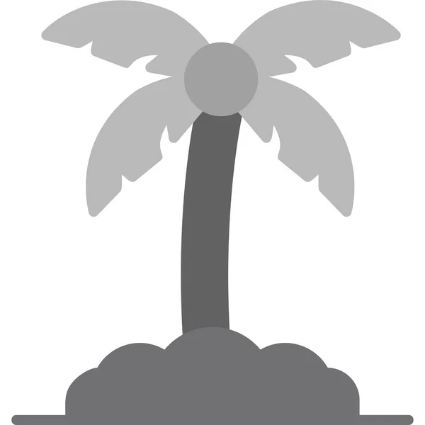 Palmier Tropical Icône Web — Image vectorielle