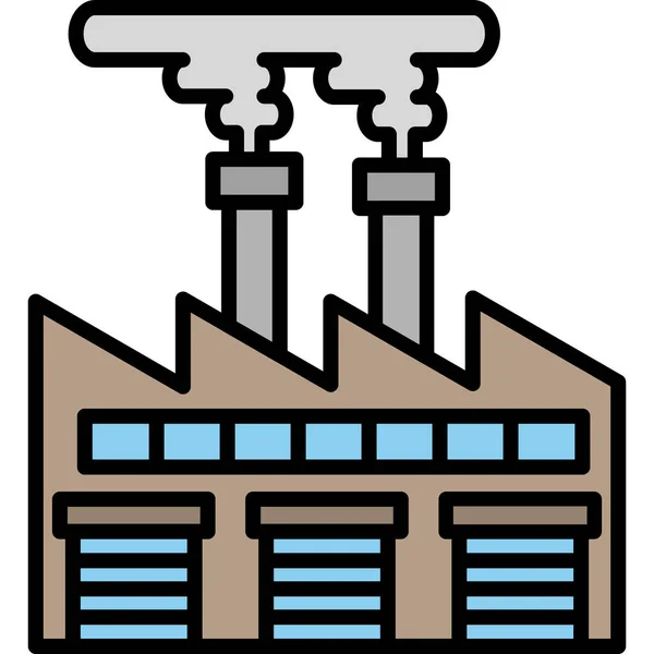 工厂现代图标 矢量图解 — 图库矢量图片