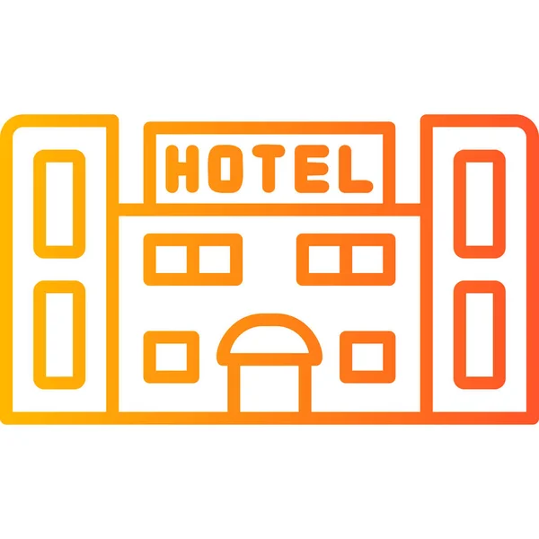 Ilustração Moderna Vetor Ícone Hotel —  Vetores de Stock