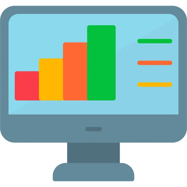 Gráfico Análisis Datos Ilustración Web Simple — Archivo Imágenes Vectoriales