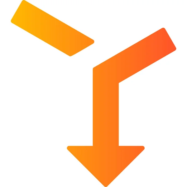Combinar Flechas Web Icono Vector Ilustración — Vector de stock