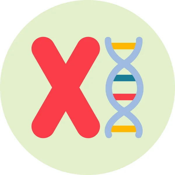 Icona Cromosomica Semplice Illustrazione Vettoriale — Vettoriale Stock
