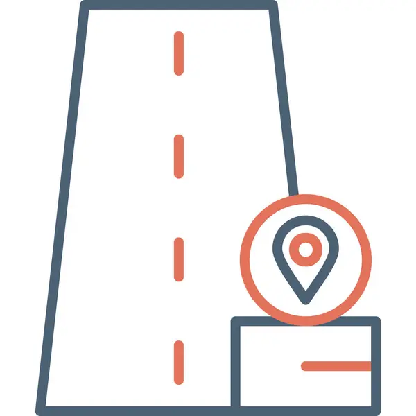 Navigation Location Pin Web Icon Simple Illustration — Vetor de Stock