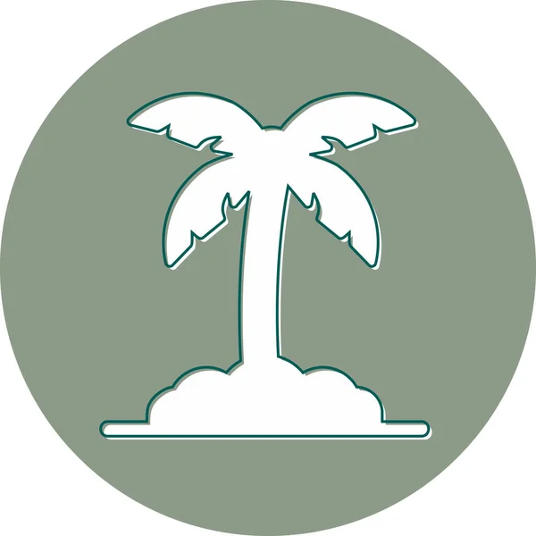 Тропическая Пальма Иконка — стоковый вектор