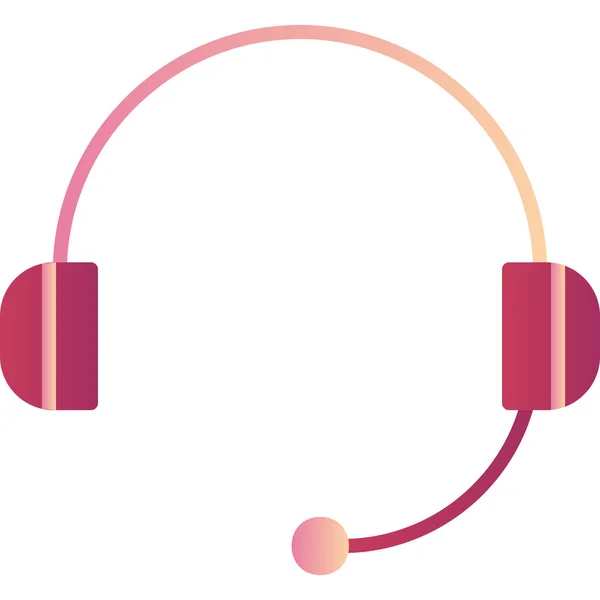 Auriculares Icono Web Diseño Simple — Archivo Imágenes Vectoriales