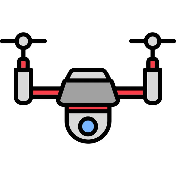 Drone Icoon Vector Illustratie Eenvoudig Ontwerp — Stockvector