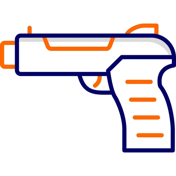 Pistole Ikona Web Jednoduchá Ikona Ilustrace — Stockový vektor