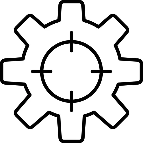 Cogwheel Web Icon Vector Illustration — Stock Vector