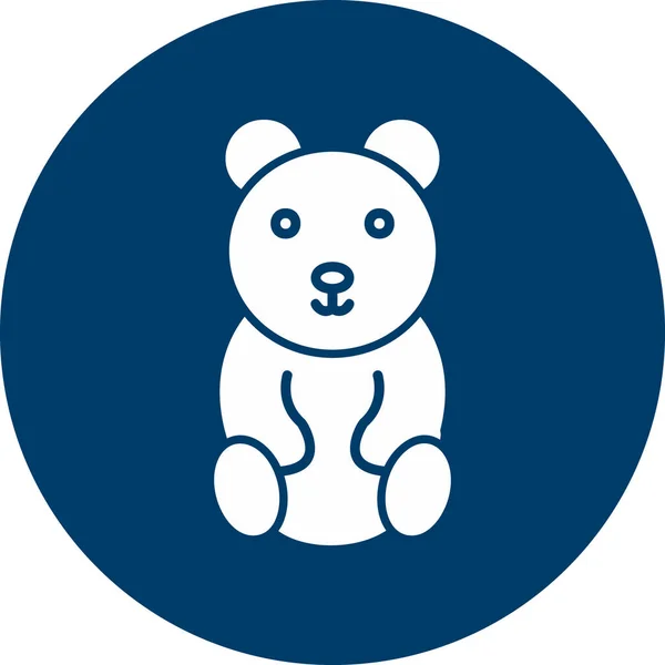 Αρκουδάκι Εικονίδιο Εικονογράφηση Διάνυσμα — Διανυσματικό Αρχείο